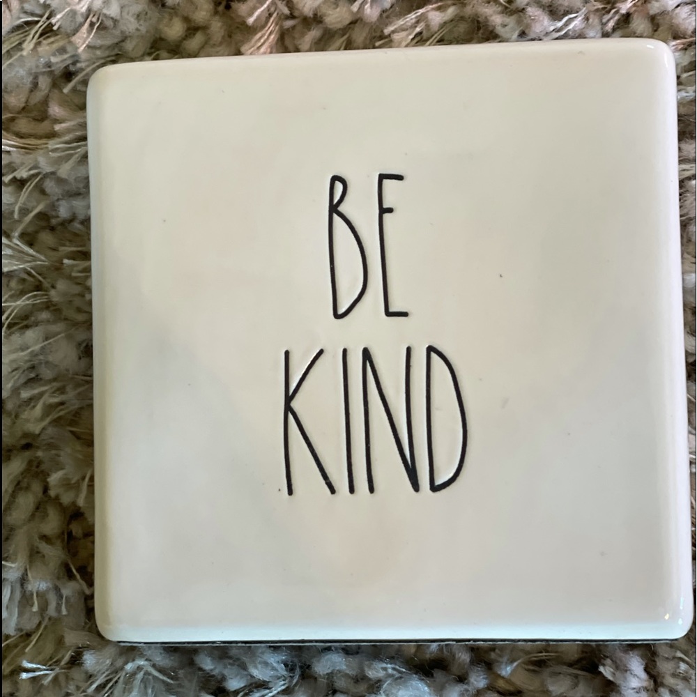 Rae Dunn by Magenta Ceramic Sign Desk Paperweight
